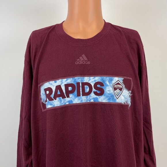 Adidas Colorado Rapids Performance Clima Lite T Shirt MLS Soccer Red Size 2XL - Picture 1 of 5